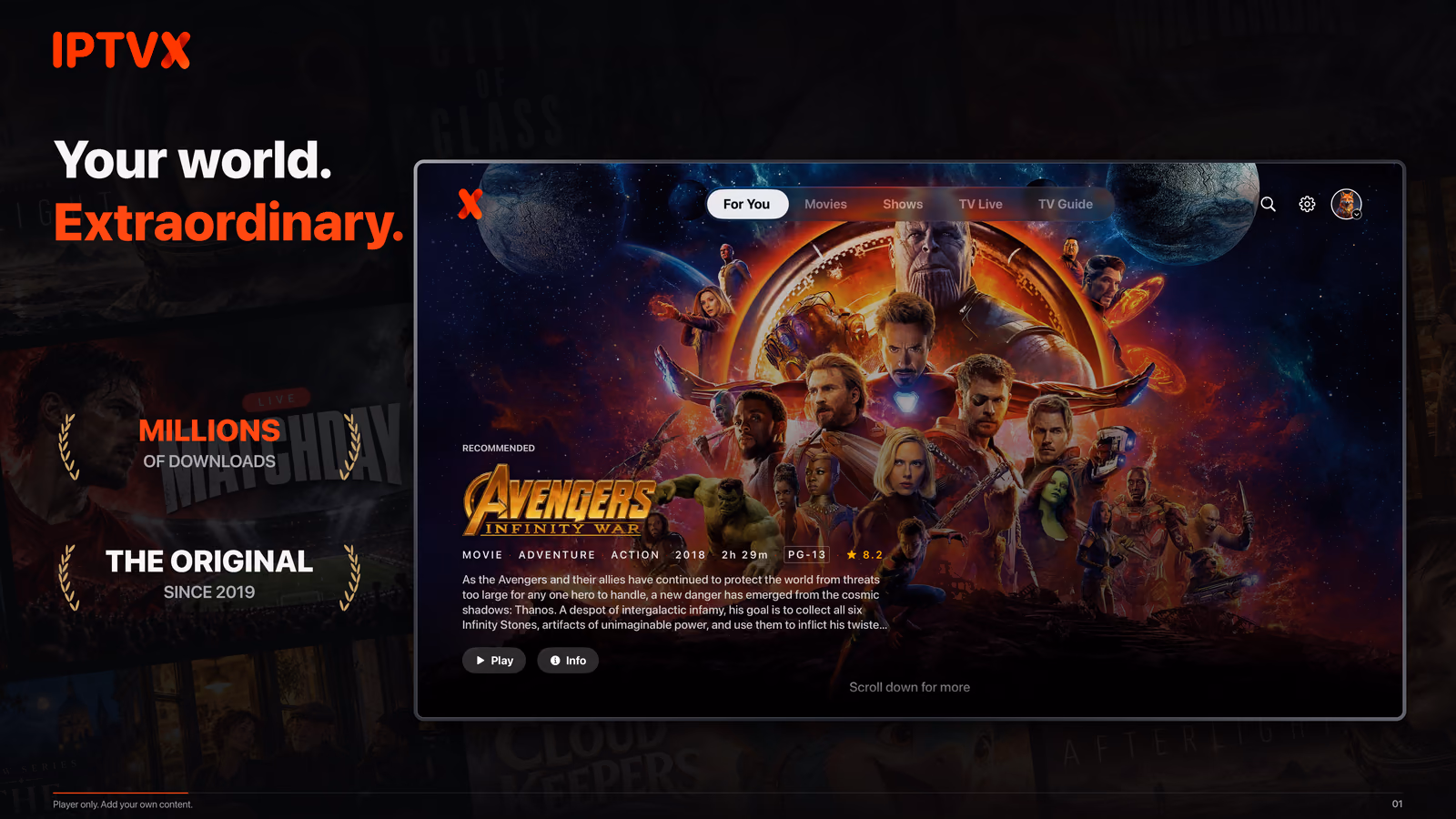 IPTVX 25: the new For You, Movie Page and Search. — Apple TV 01/10